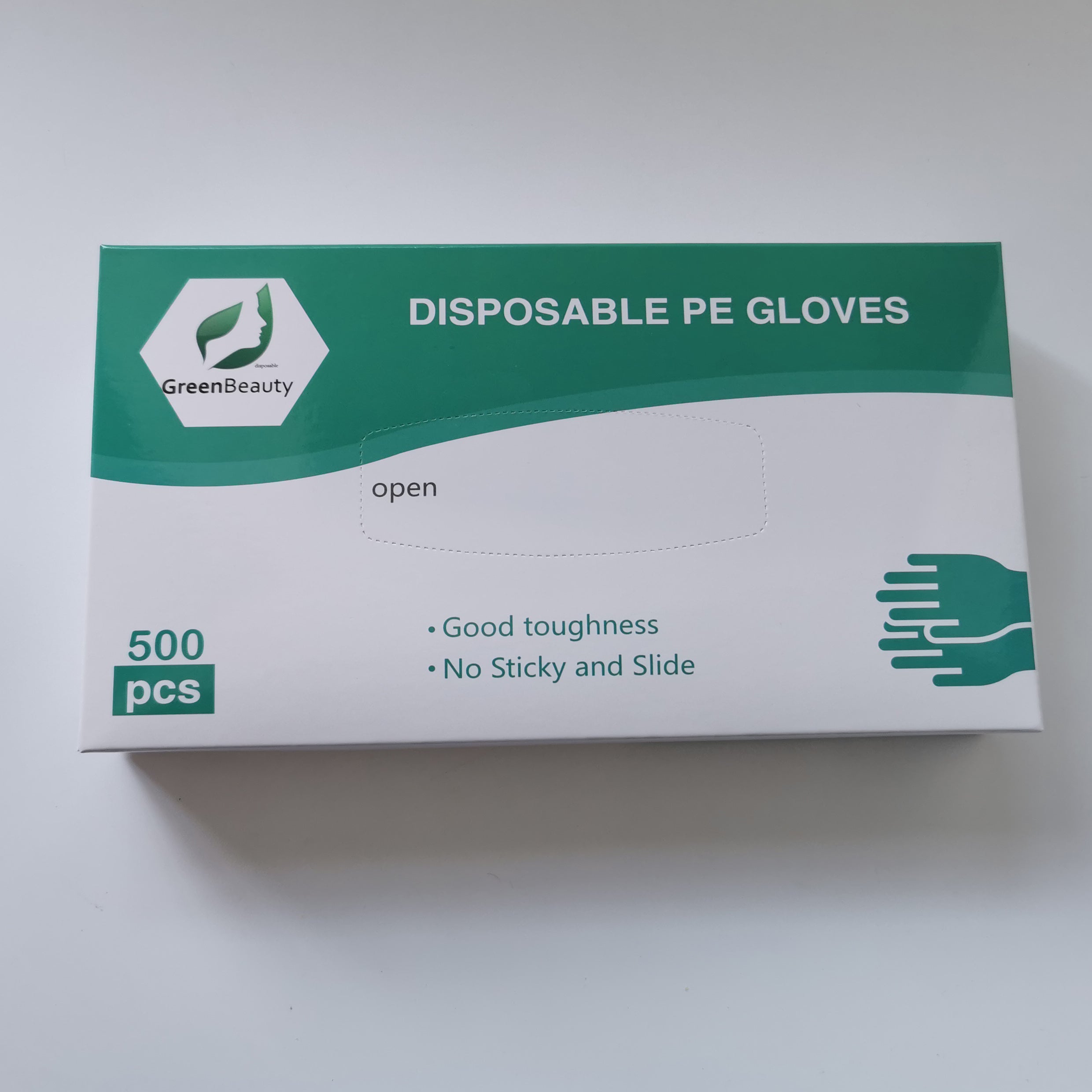 GreenBeauty Plastic Disposable Gloves - Box / 500 pcs