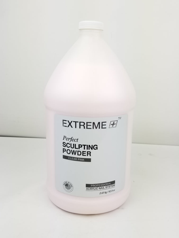 EXTREME+ Acrylic Nail Sculpting Powder 92.8 oz (1 Gallon) - Clear Pink - Case of 4